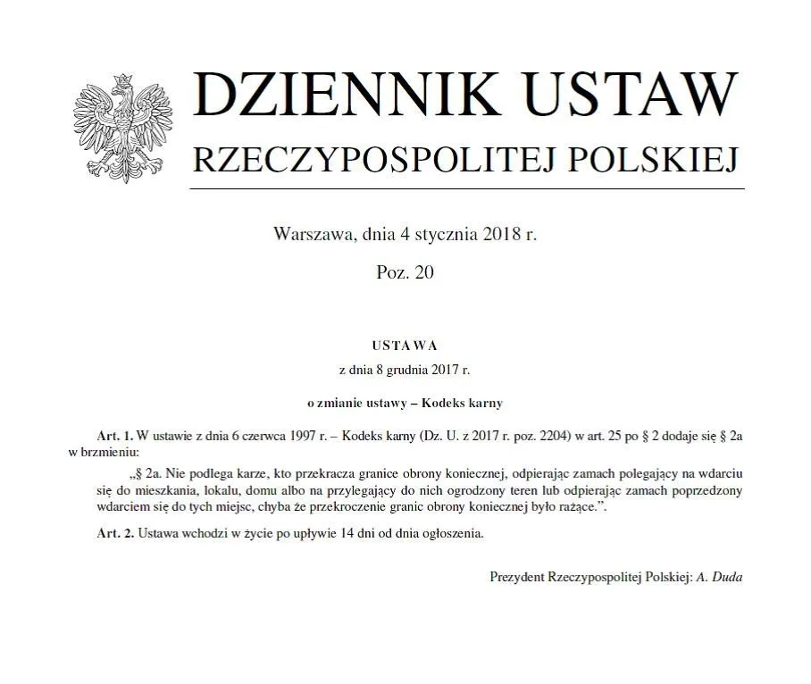 kodeks karny obrona konieczna