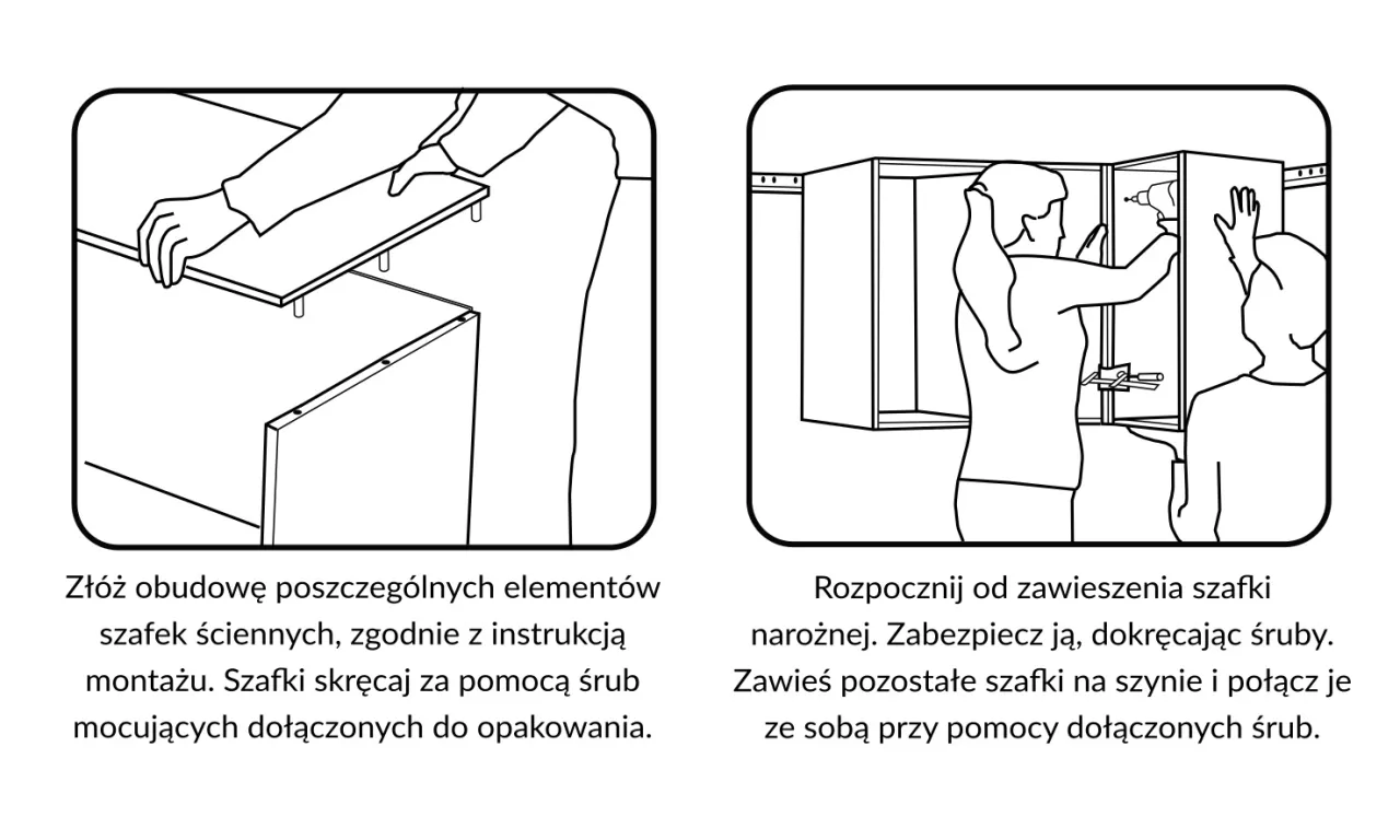 kuchnia wyspa montaż szafek blat instrukcja