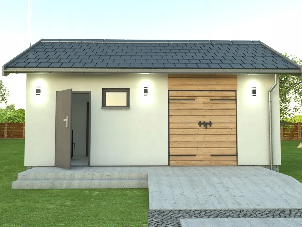 budynek gospodarczy 35m2 projekt