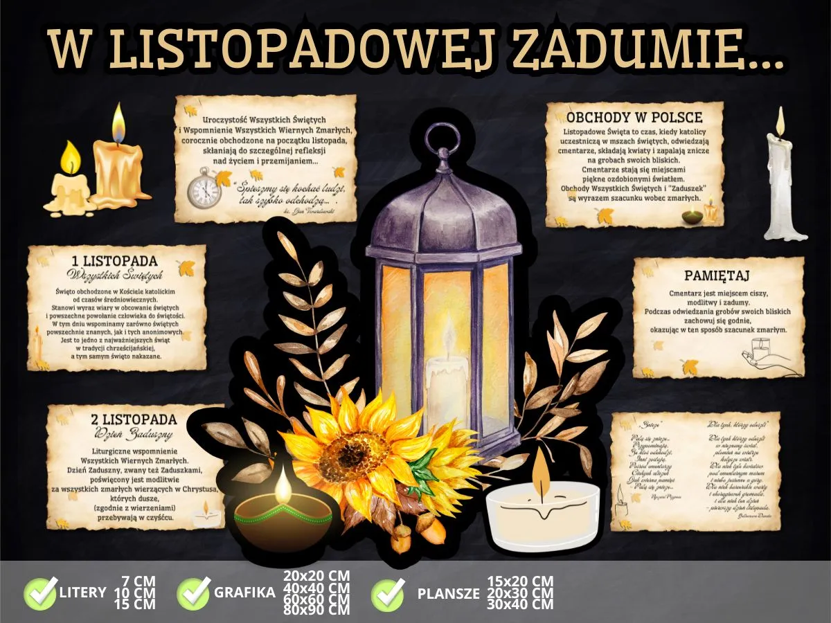 materiały do zdobienia zniczy