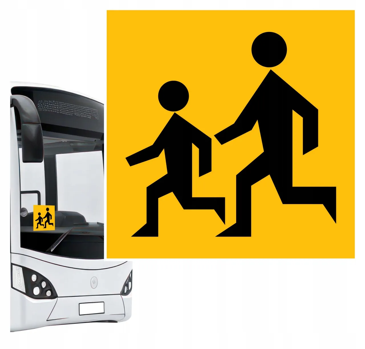 Oznakowanie autobusu szkolnego tablica dzieci