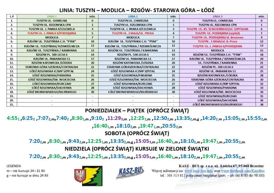 Zdjęcie Skąd odjeżdża bezpłatny autobus z Łodzi do Rzgowa? Sprawdź prawdę!