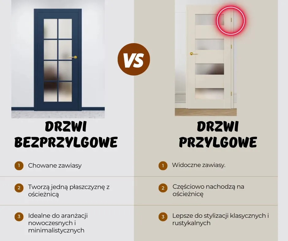 Zdjęcie Drzwi przylgowe vs bezprzylgowe: Kt&oacute;re wybrać?