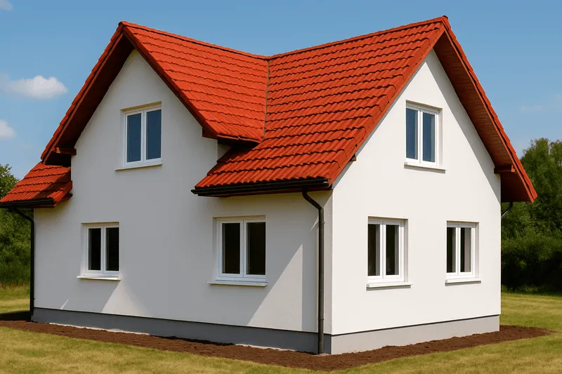 Zdjęcie Jaka elewacja do czerwonego dachu? Odkryj idealne kolory!