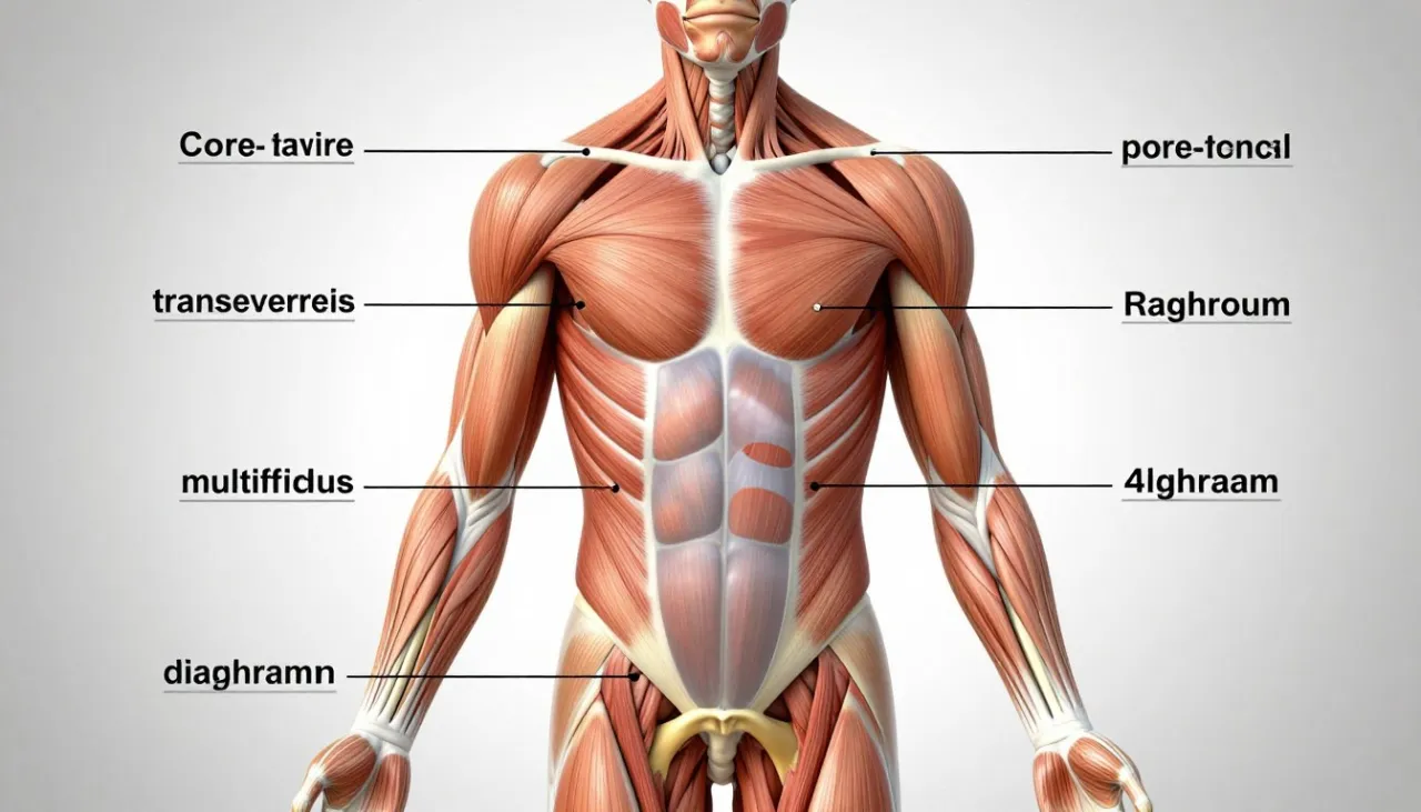 anatomia mięśni core podczas deski