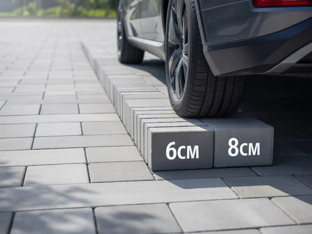 Podjazd z kostki brukowej 8 cm vs 6 cm porównanie wizualne