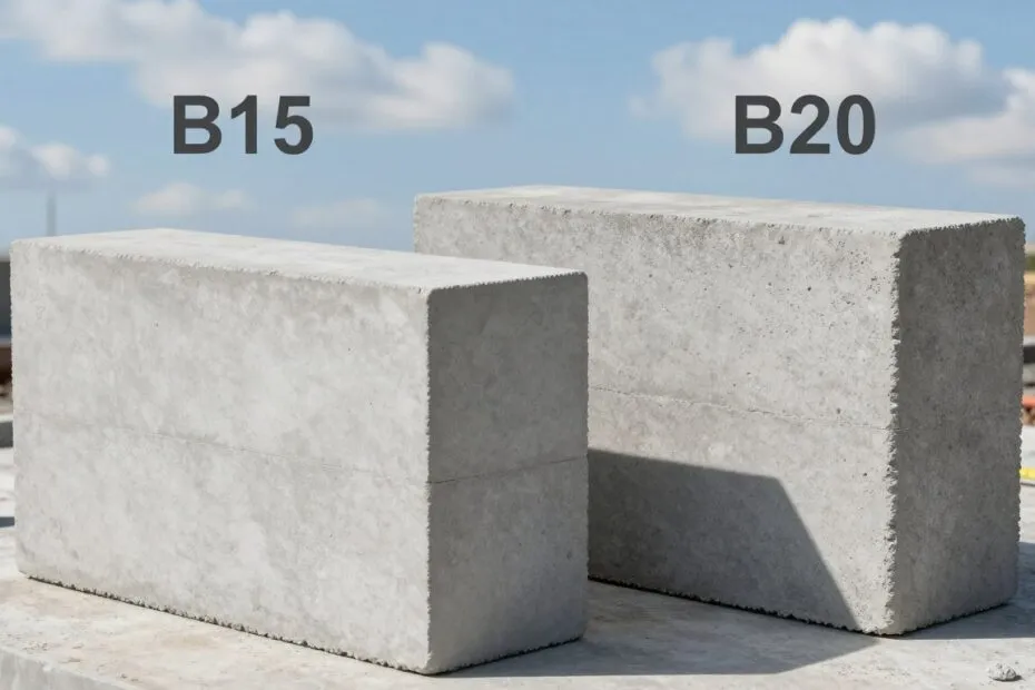 bloczek fundamentowy B15 B20 porównanie