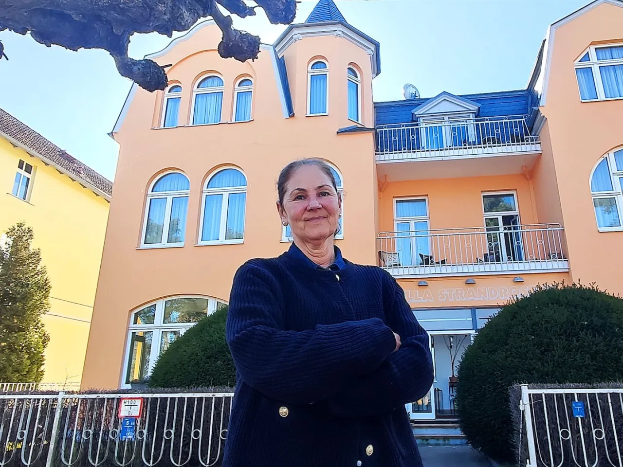 Villa Strandrose Ahlbeck historische Fassade Strandpromenade