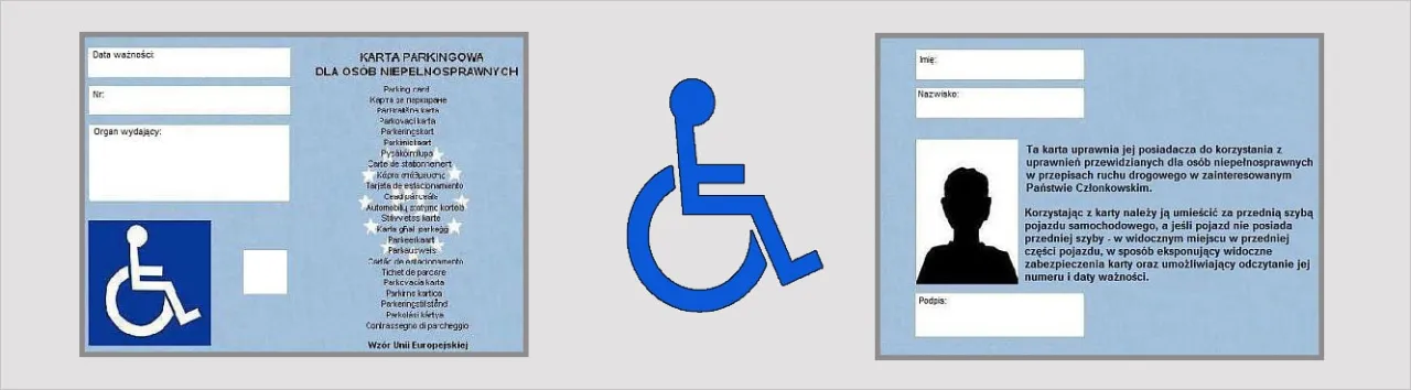 karta parkingowa dla osoby niepełnosprawnej