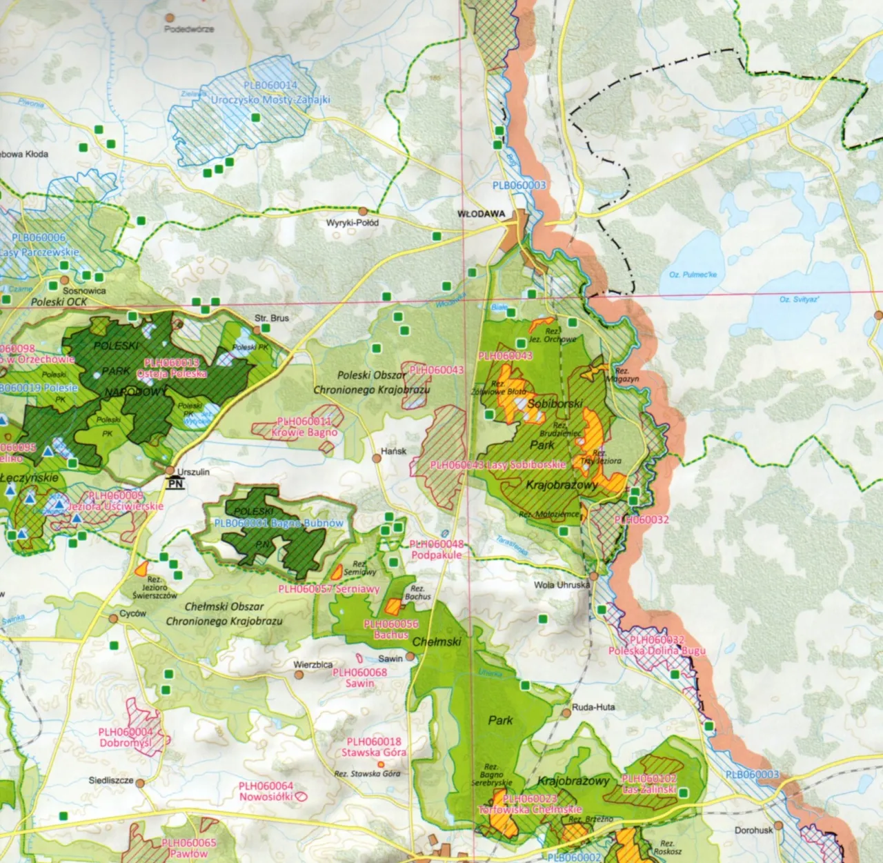 Mapa turystyczna Lubelszczyzny