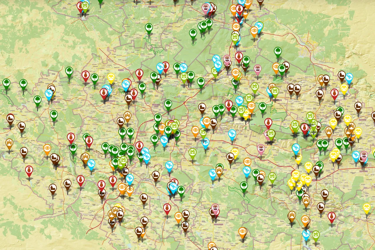 Mapa atrakcji Ostrowiec Świętokrzyski