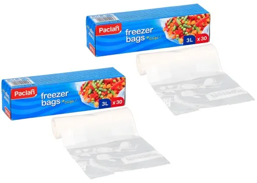 różne pojemniki i woreczki do mrożenia żywności