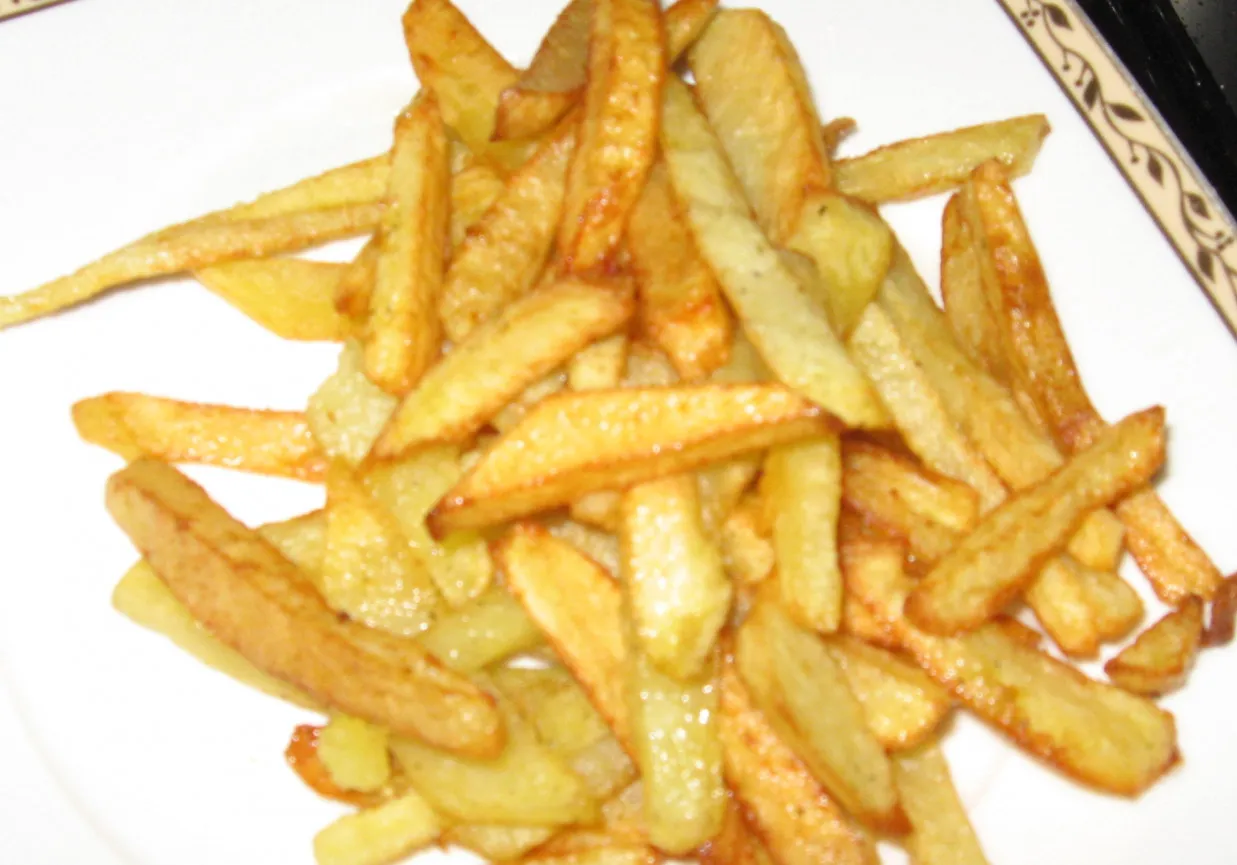 frytki z octem słodowym i solą