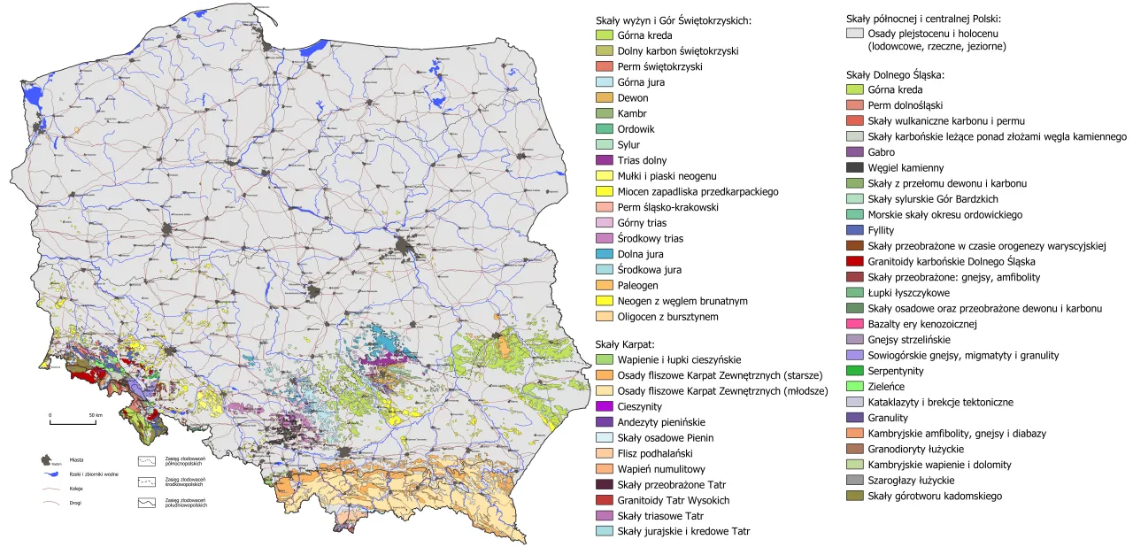 mapa Polski urzędy geodezyjne