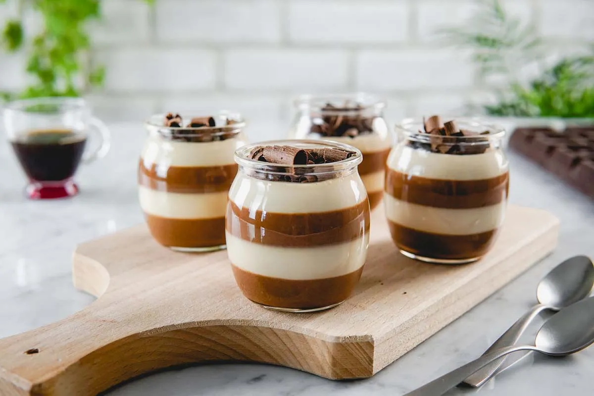 Panna cotta al caffè e al cioccolato