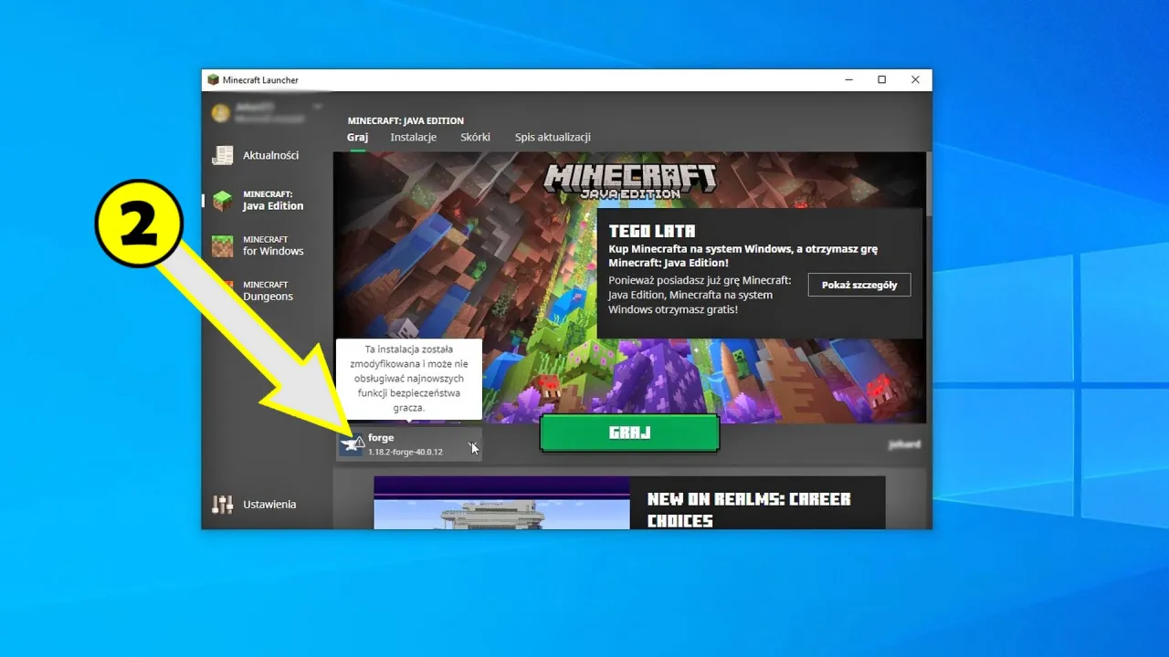 Minecraft launcher instalacje