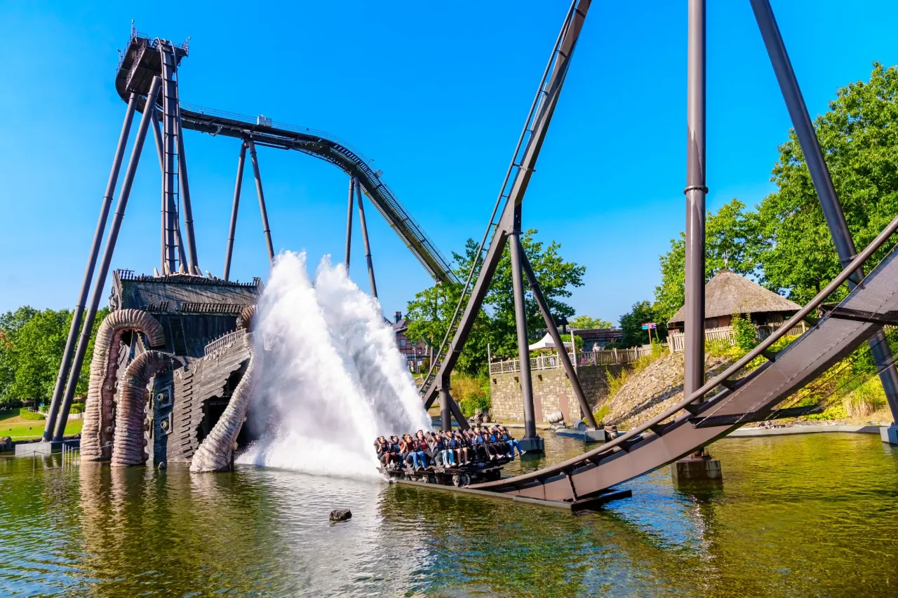 Heide Park Achterbahnen Collage extreme Fahrgeschäfte