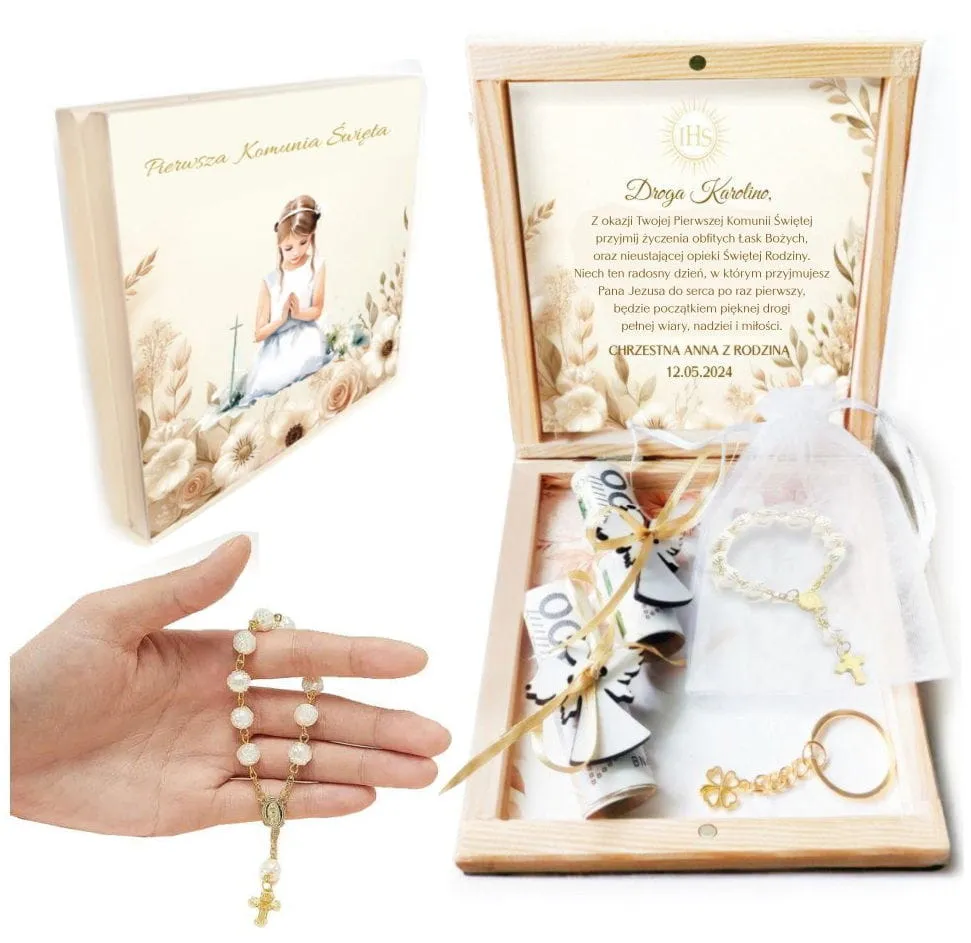 Pieniądze na komunię prezenty od chrzestnych