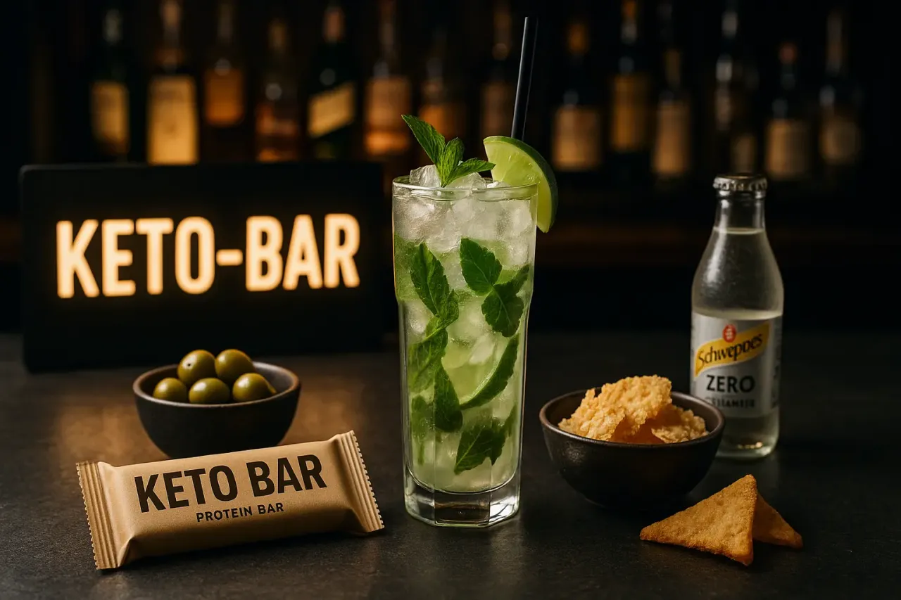 Keto-bar i drink z miętą i limonką. Zastanawiasz się, ile wódka ma węglowodanów? Zero w wersji zero cukru!