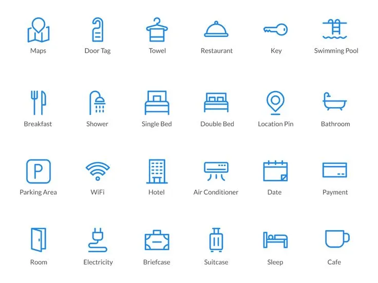 Hotelbuchungs Apps Logos