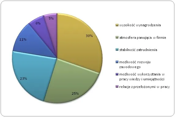 Wykres czynnik&oacute;w wpływających na wynagrodzenie