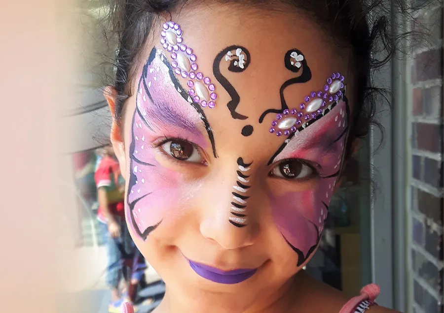 Kinderschminken Motive Tiger Schmetterling Spiderman