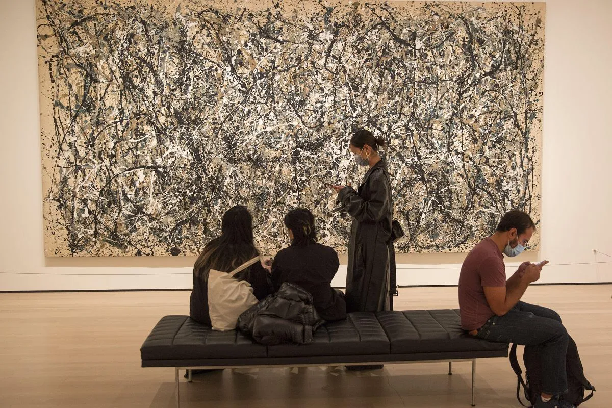 Jackson Pollock action painting