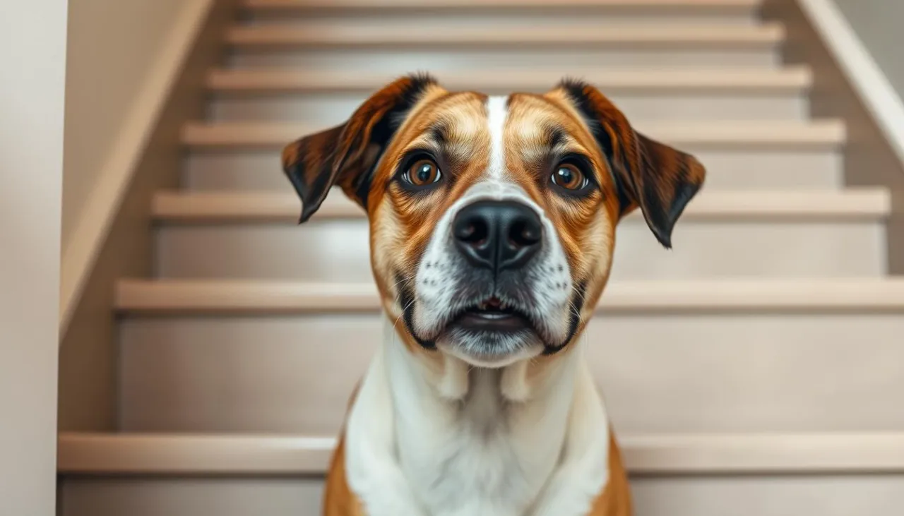 szczeniak schody zagrożenia