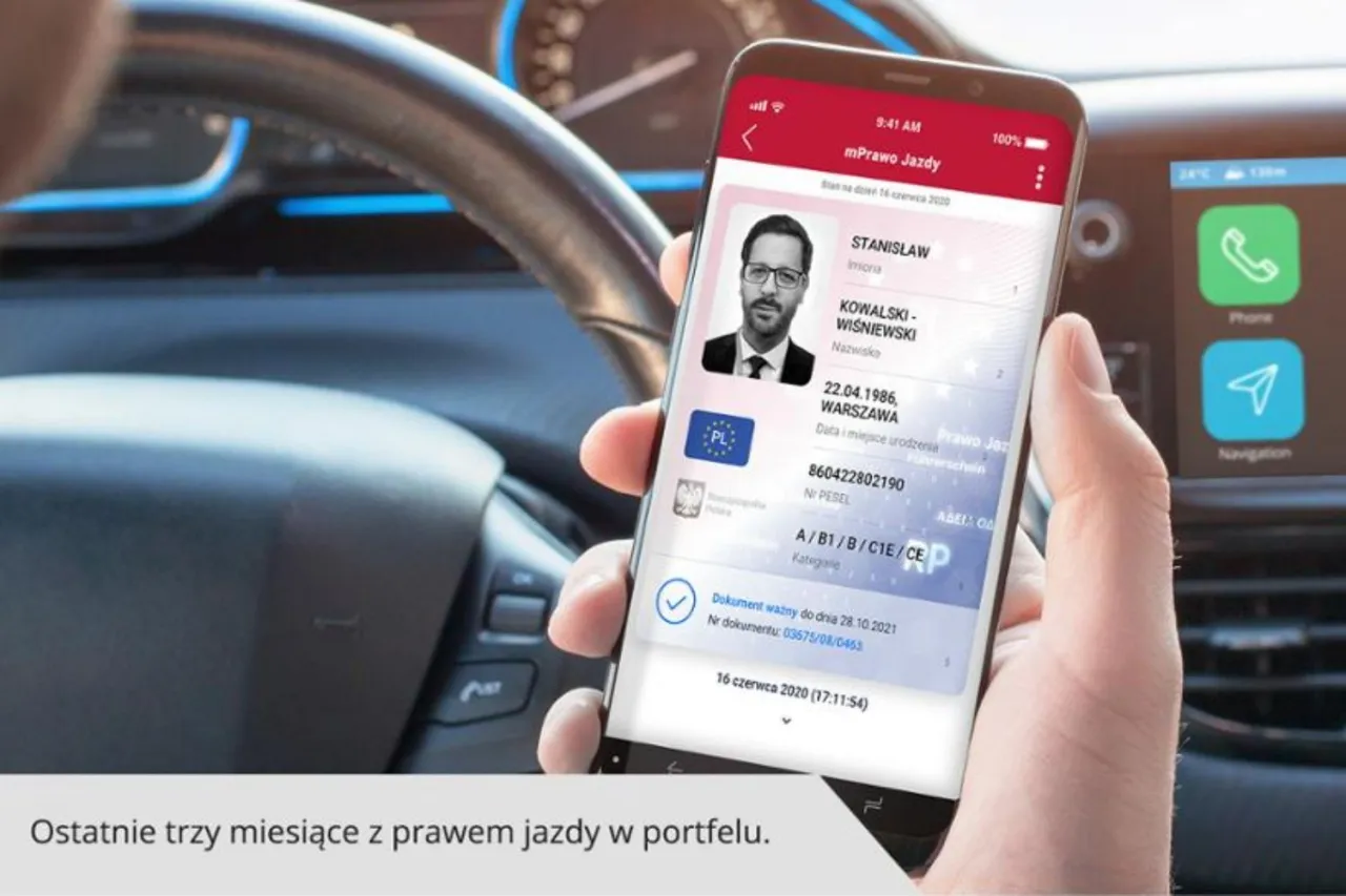 Interfejs serwisu Info-Car na ekranie komputera