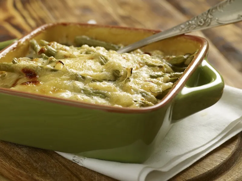 zapiekanka z fasolki szparagowej wegetariańska