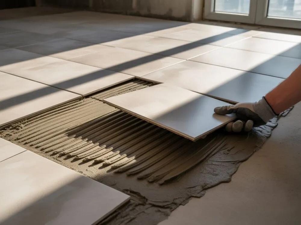 błędy przy układaniu płytek, puste przestrzenie pod płytkami