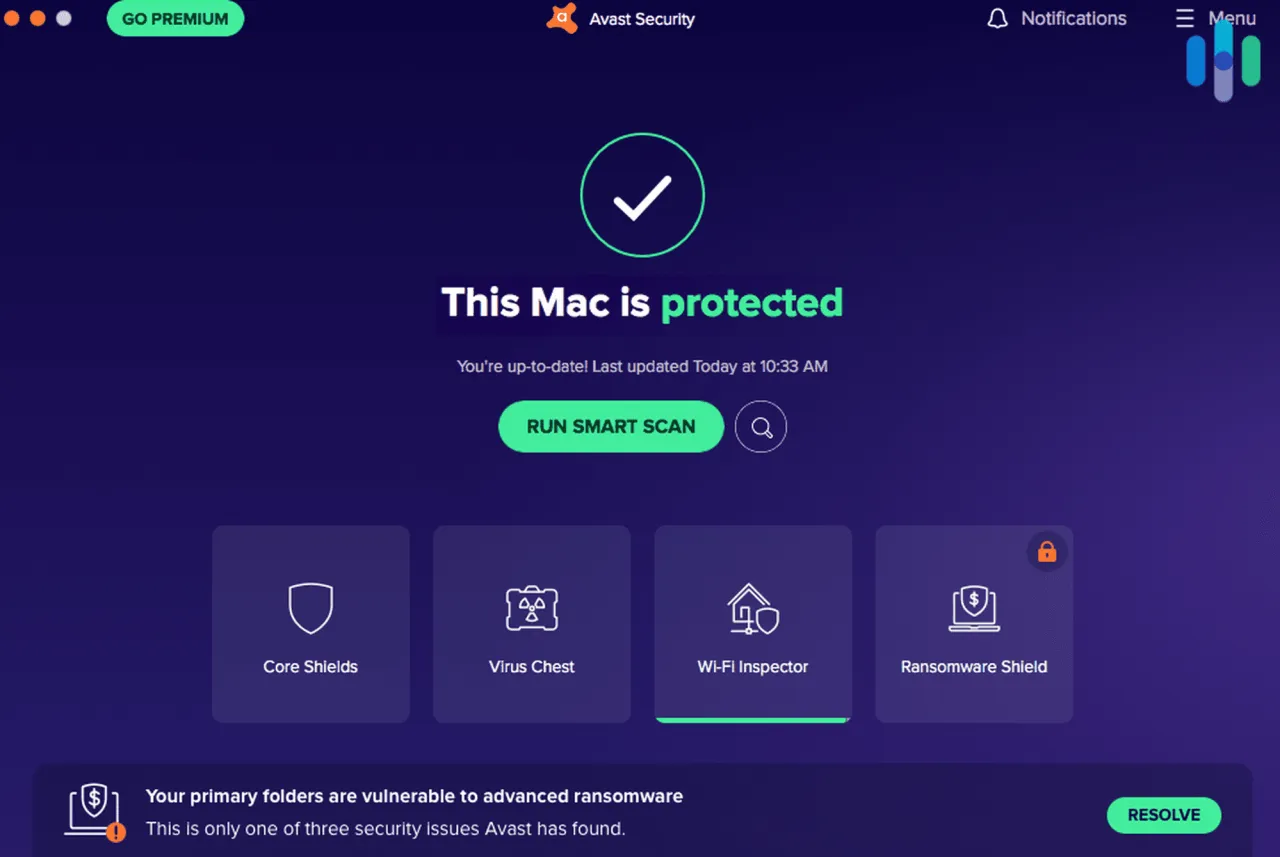 antivirus software interface mac