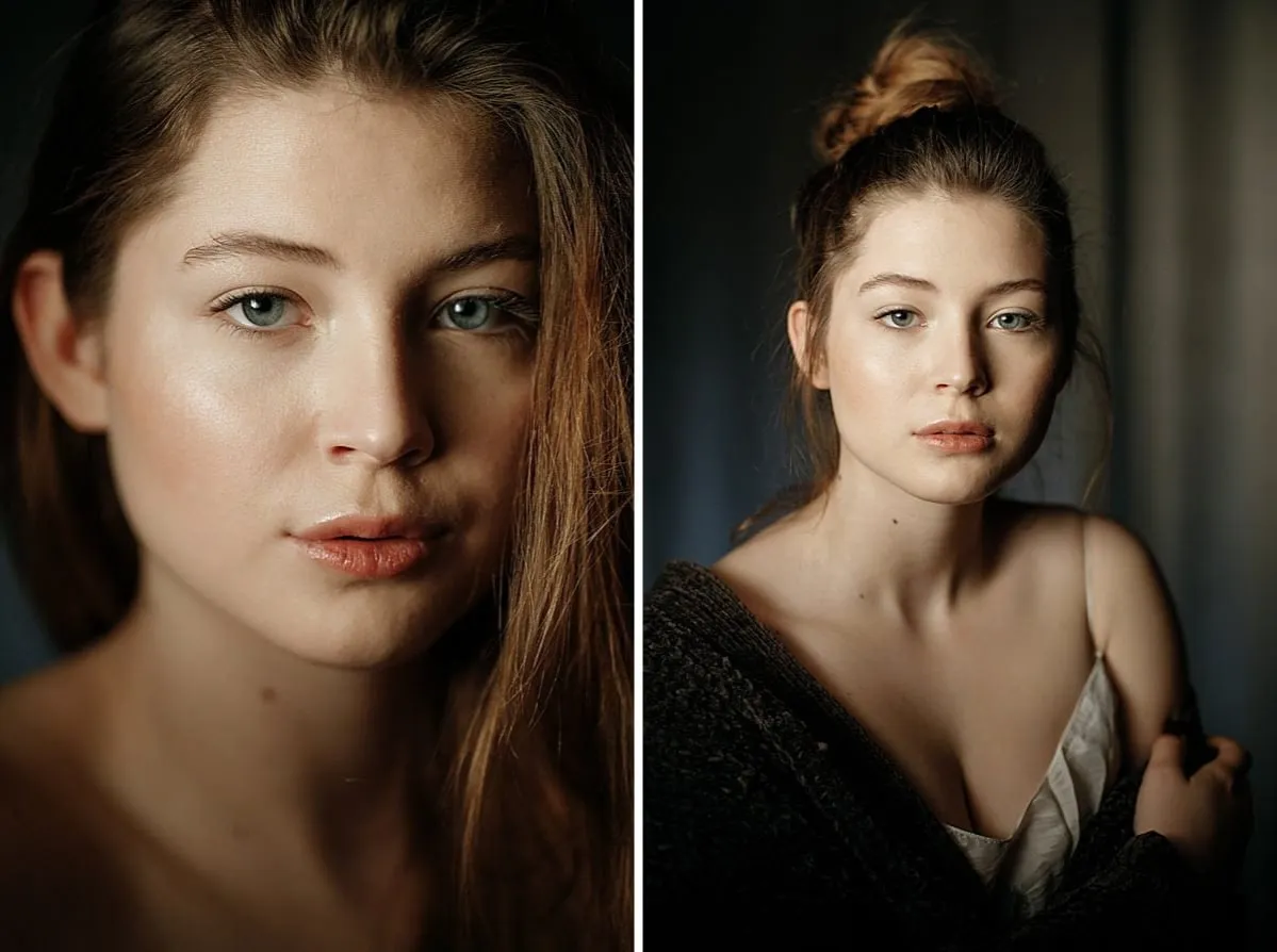 Nastolatka na sesji zdjęciowej portfolio modelki