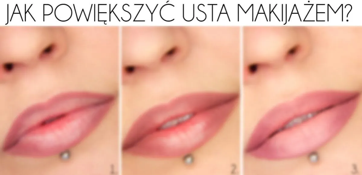 makijaż powiększający usta krok po kroku
