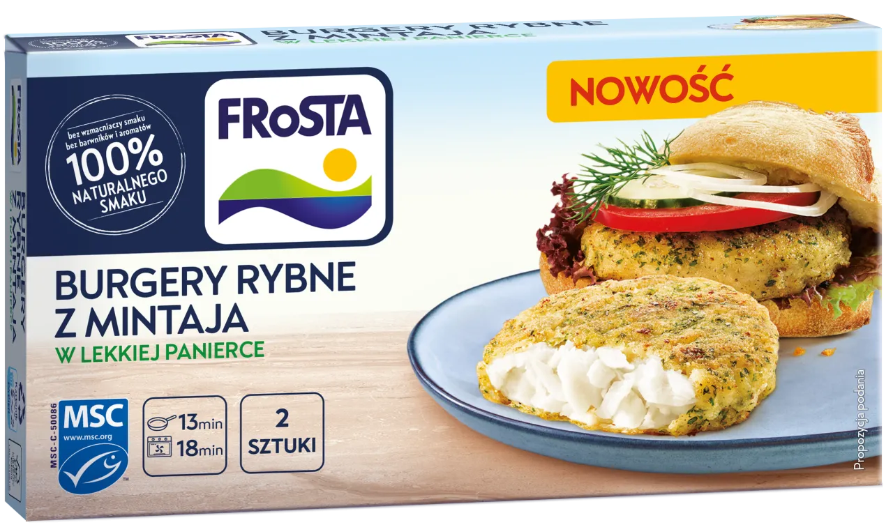 burger rybny z dorsza gotowy