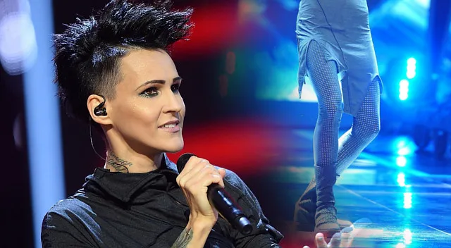 Agnieszka Chylińska śpiewa, zbliżenie na twarz