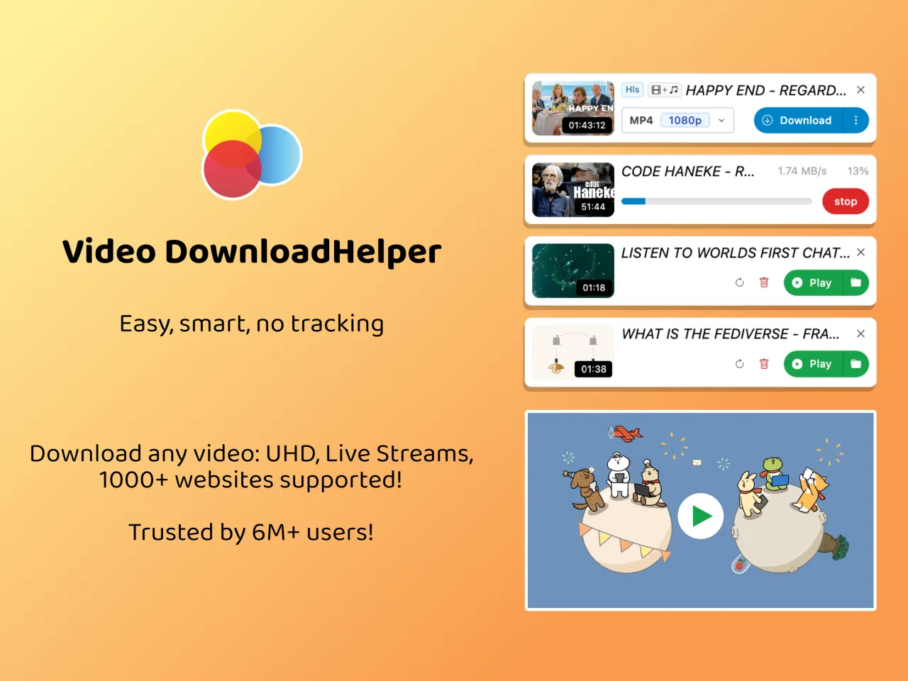 Wtyczka Video DownloadHelper w akcji