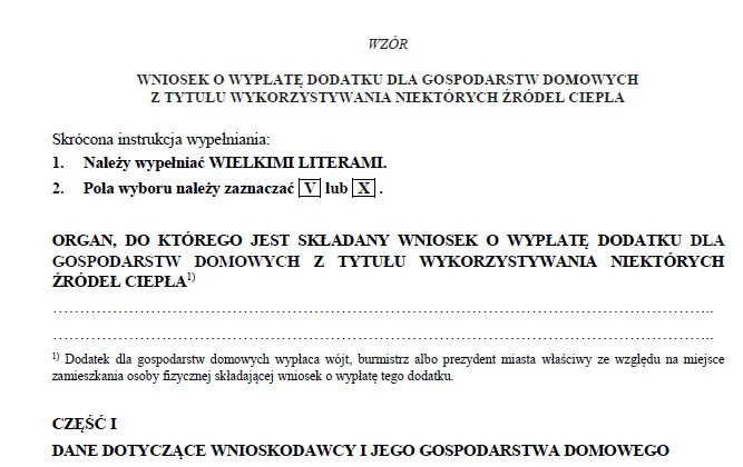 błędy we wniosku dopłaty do prądu checklist