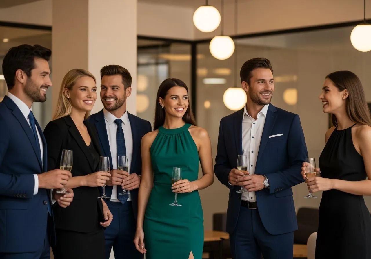 fotogeniczne ubrania na imprezę firmową zasady