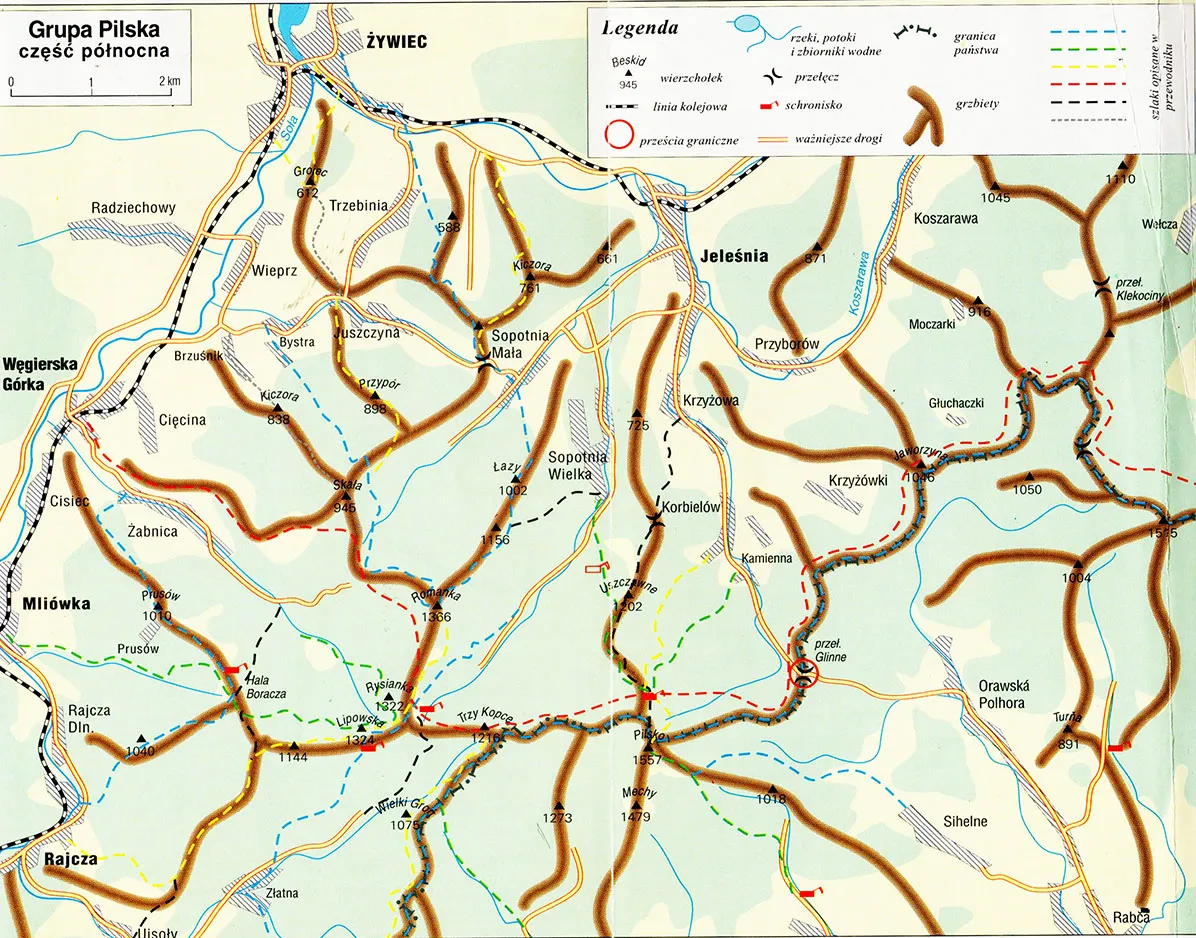 Szlaki piesze Beskid Żywiecki Węgierska Górka