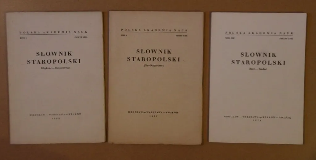 Słownik staropolskich nazw osobowych tomy książki
