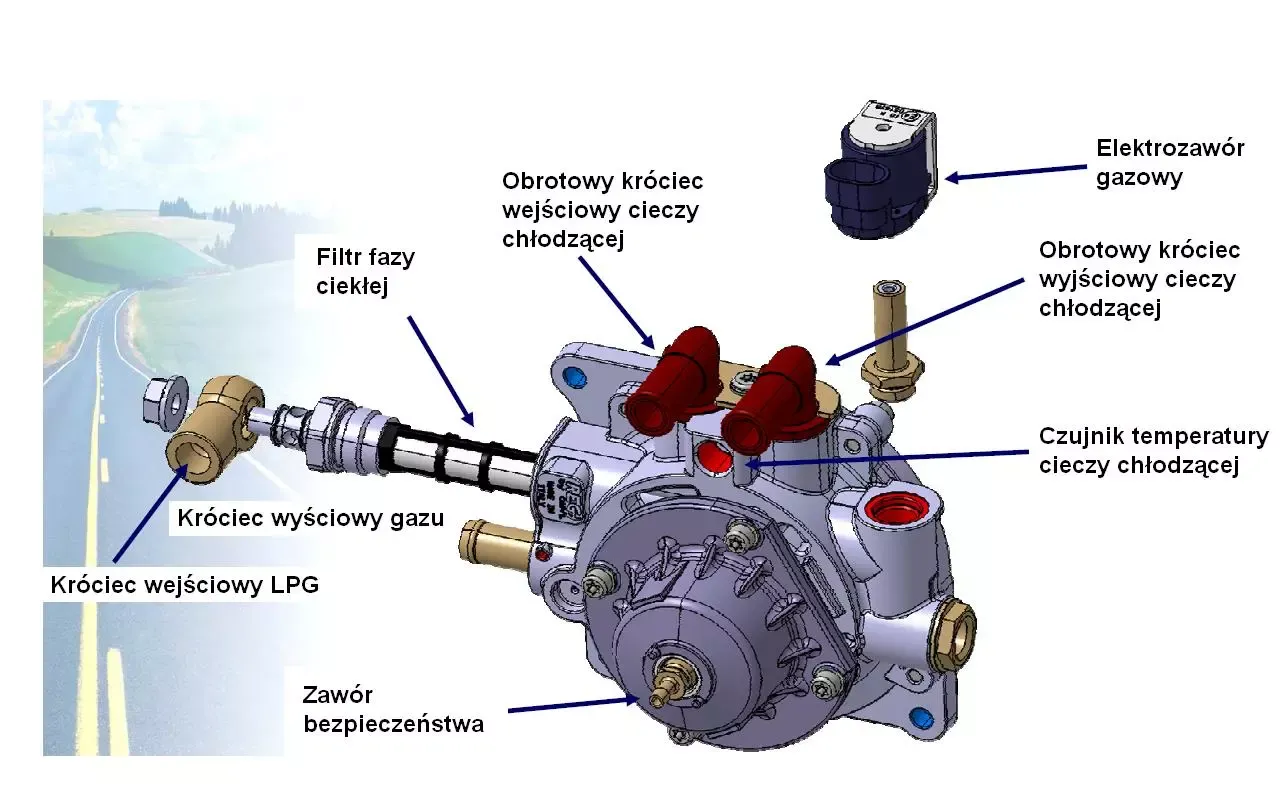 Elementy instalacji LPG reduktor filtry