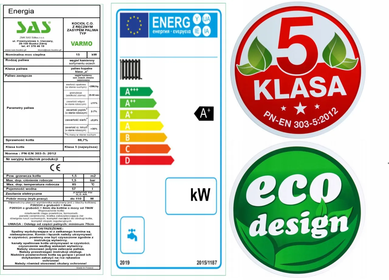 etykieta energetyczna kocioł gazowy