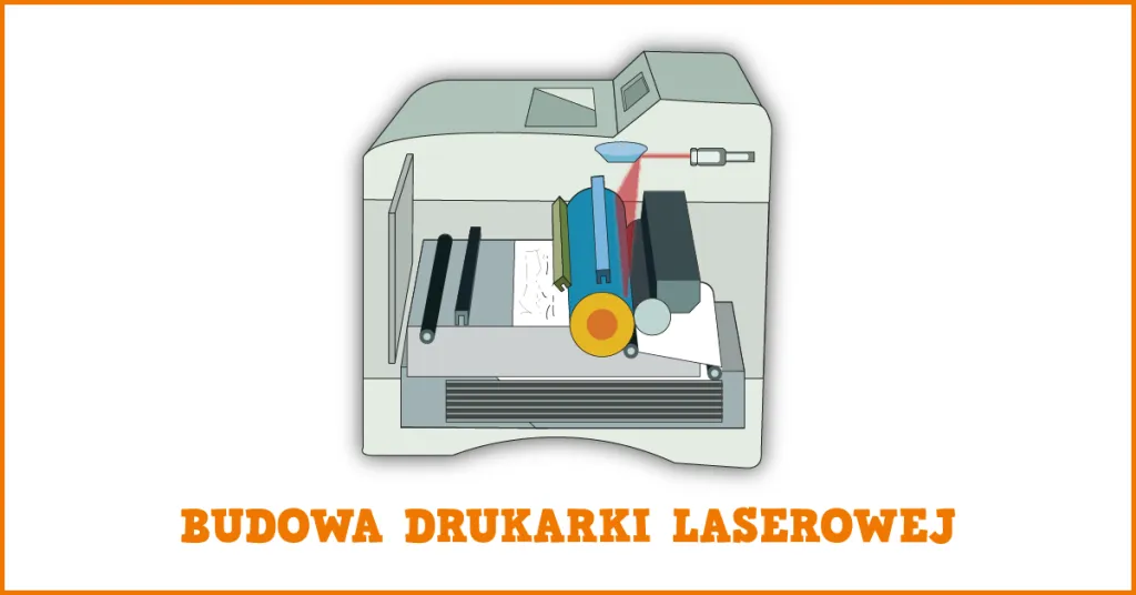 budowa drukarki laserowej bęben toner fuser