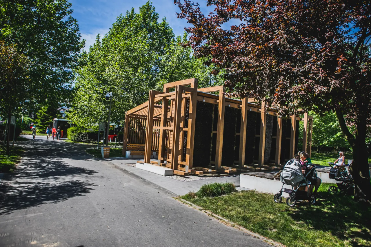 Park Miejski Ostrów Wielkopolski tężnia