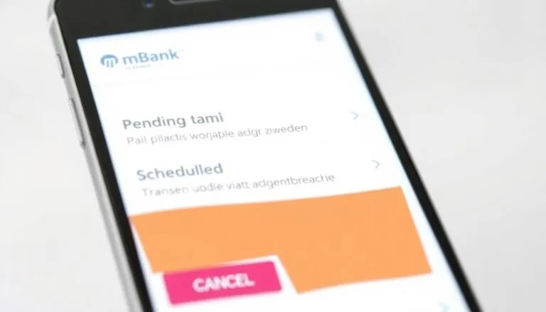 Ekran mBanku anulowanie przelewu oczekującego