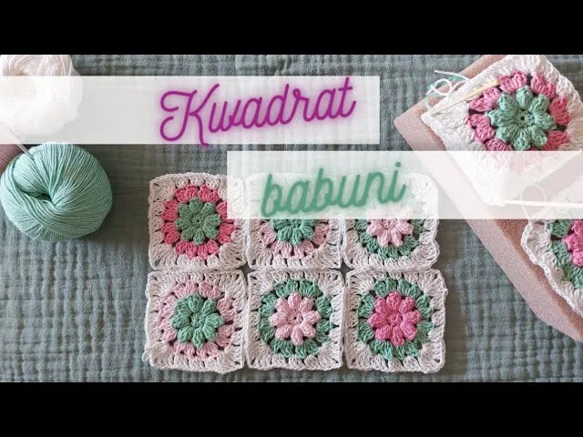 r&oacute;żne wzory kwadrat&oacute;w babuni szydełko