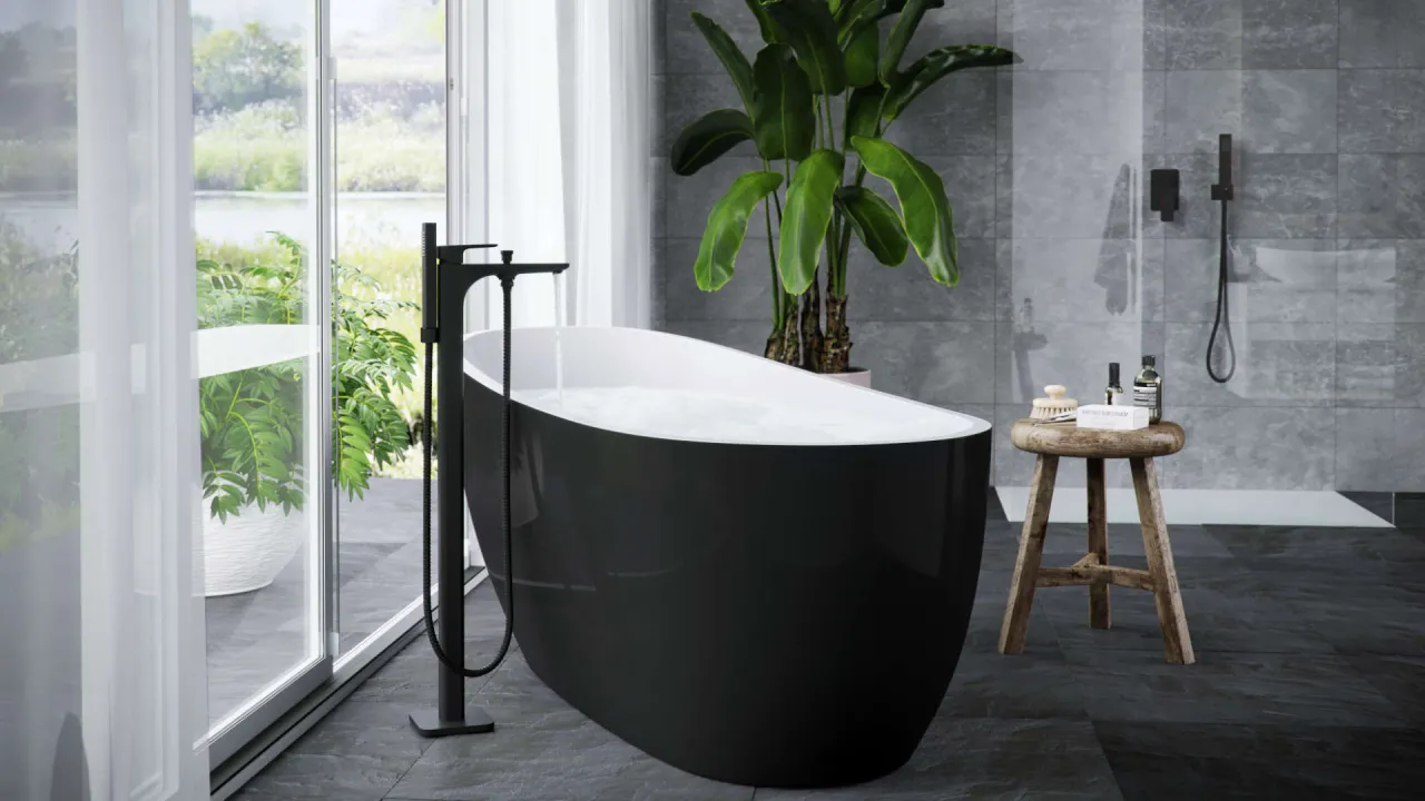 bateria wannowa wolnostojąca z wanną