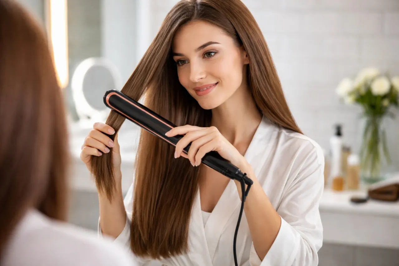 zniszczone włosy prostowanie
