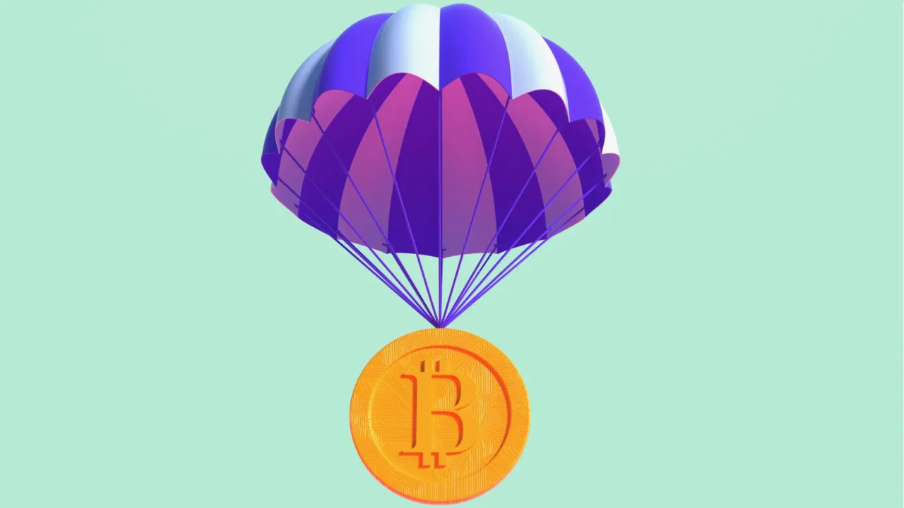 proces działania airdrop kryptowalut schemat